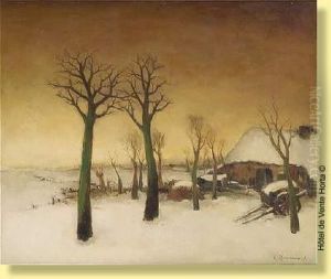 Paysage Enneige by Jacques Rosseels