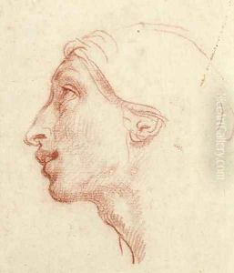 Head of a man in profile to the left by Cesare Dandini