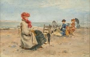 Reading On The Beach by Paul Rossert