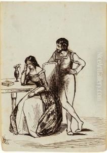 Illustration To 'the Tales Ofsorrentino' by Dante Gabriel Rossetti