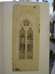 Design For Stained Glass Windows With The Holy Family And St. John The Baptist. by Dante Gabriel Rossetti