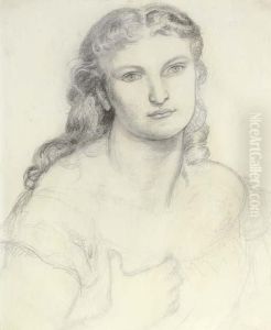 Study Of A Young Woman by Dante Gabriel Rossetti