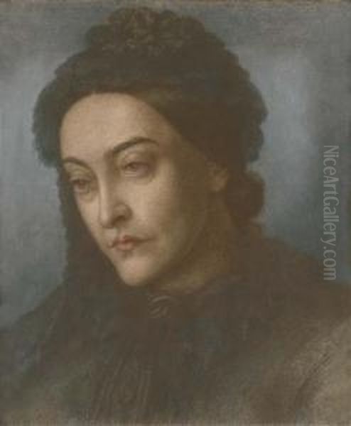 Portrait Of Christina Rossetti; Head And Shoulders, Turnedthree-quarters To The Left - view 1