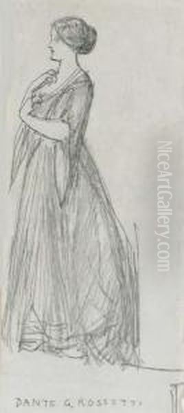 Study Of A Standing Female Figure, Facing Left - view 1