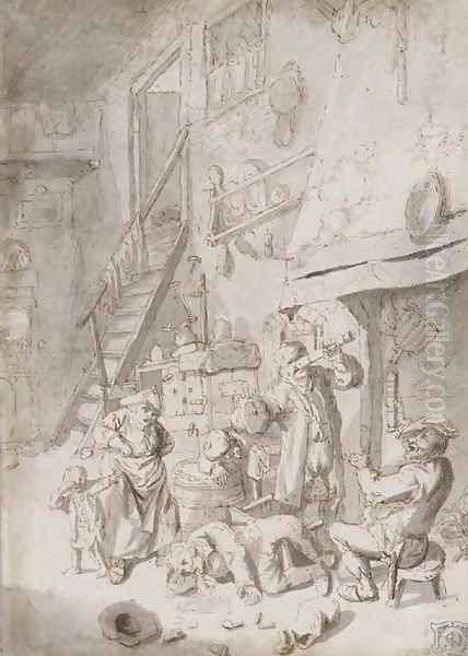Boors drinking in an inn - view 1