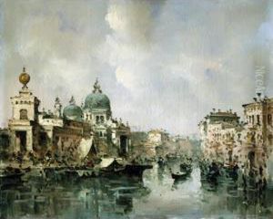 Canal Grande, Veduta Della Dogana E Della Chiesa Della Salute
