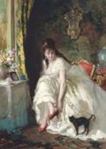 A Lady In Her Boudoir by Lucius Rossi
