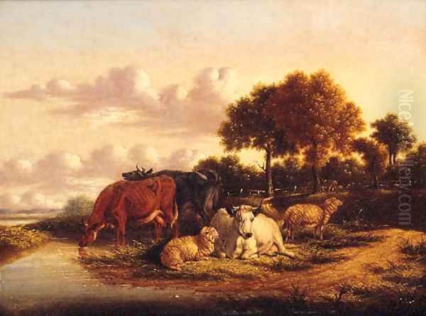 Cattle and Sheep grazing in extensive Landscapes - view 1