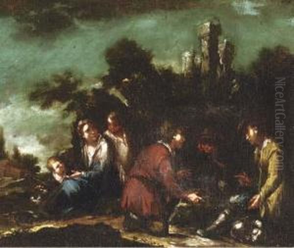 Children Conversing In A Landscape - view 1
