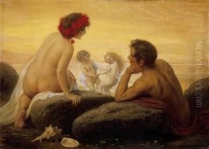 Encounter On The Beach by Rudolf Rossler