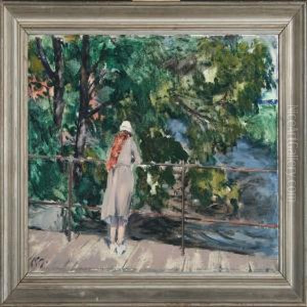 Woman On A Bridge - view 1