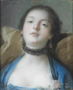 Jeune Fille En Habit Bleu