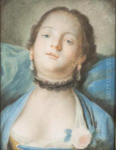 Portrait Einer Jungendame Mit Schwarzem Spitzenhalsband thumbnail