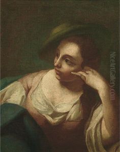 Giovane Donna Con Cappello by Pietro Antonio Rotari