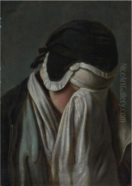 Portrait Of A Young Girl, Hiding Her Eyes - view 1