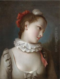 Portrait Of A Girl In A Silk Collar