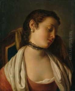 Zwei Idealbildnisse Junger Frauen. by Pietro Antonio Rotari