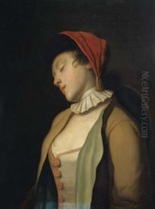 A Sleeping Young Girl by Pietro Antonio Rotari