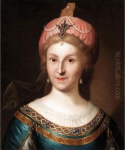 Portrait Of A Lady, Head And Shoulders, Wearing Russian Dress