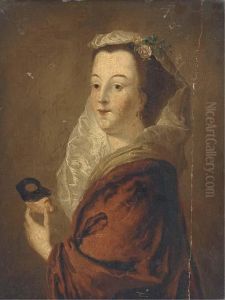 Portrait Of A Lady, Bust-length Holding A Mask; And Portrait Of Alady In A Tricorn Hat