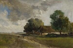 Baumlandschaft Mit
 Bauernhaus.