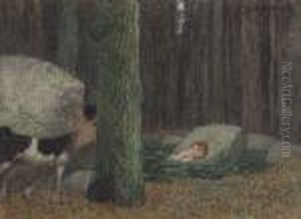 Kentaur Geniest Den Anblick Einer Nymphe - view 1