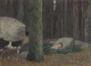 Kentaur Geniest Den Anblick Einer Nymphe by Alexander Rothaug