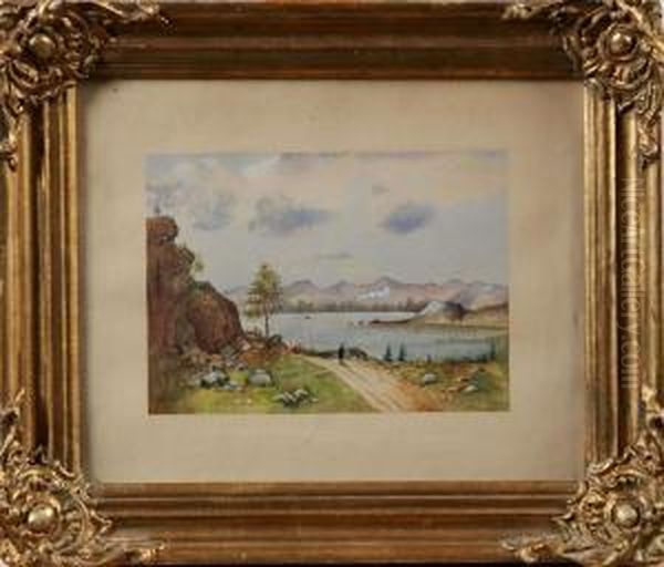 Insjolandskap Med Figur - view 1