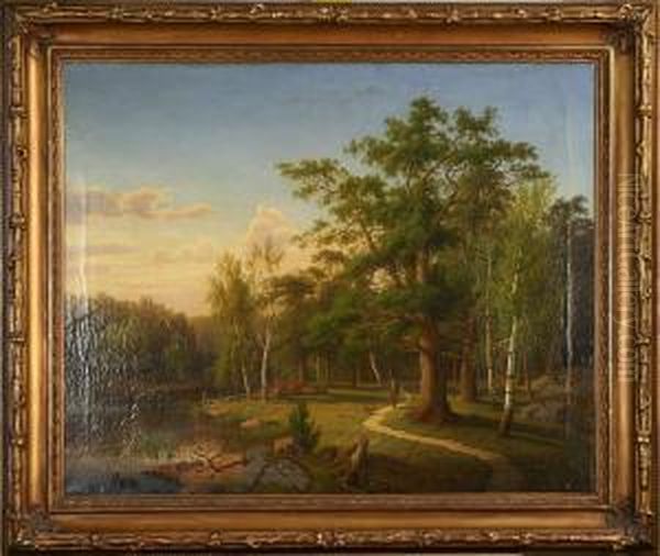 Insjolandskap, Signerad Och Daterad C. Rothsten 1870 - view 1