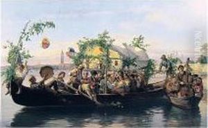Una Festa Veneziana (a Venetian Water Fete) by Antonio Rotta