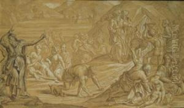Moses Striking The Rock - view 1