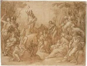 The Preaching Of St. John The Baptist by Johann Rottenhammer