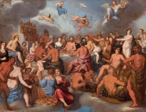 Banchetto Degli Dei (le Nozze Di Peleo E Teti) by Hans Rottenhammer