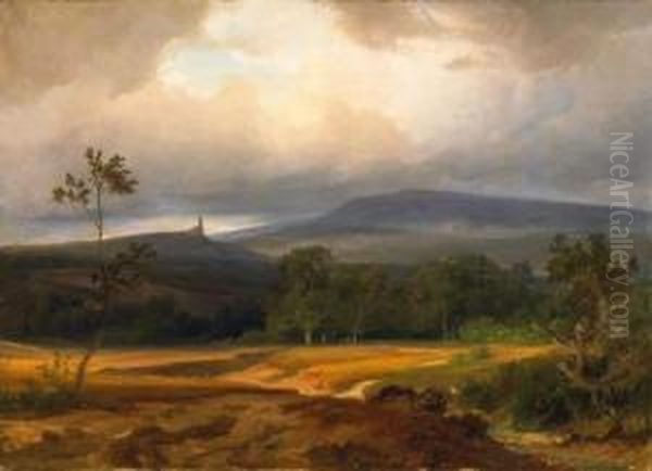 Vast Hilly Landscape With Castle - view 1