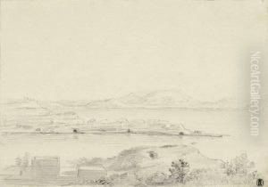 Blick Vom Capo Di Miseno Am Golf Von Neapel by Carl Rottmann