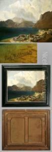 "gebirgsseelandschaft" Mit Personen-und Viehstaffage by Leopold Rottmann