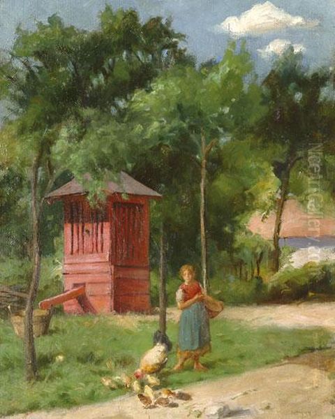 Csirkeket Eteto Lany - view 1