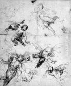 Angels In Flight (recto And Verso)