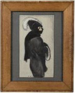 [a Roubille Watercolour, Chalk And Charcoal, Signed] by Auguste Roubille