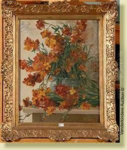 Vase De Giroflees by Alfred Rouby
