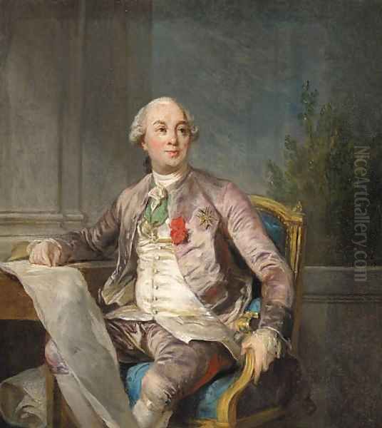 A Portrait Study of Charles-Claude de Flahaut de la Billarderie, Comte d'Angiviller (1730-1809), seated three-quarter-length - view 1