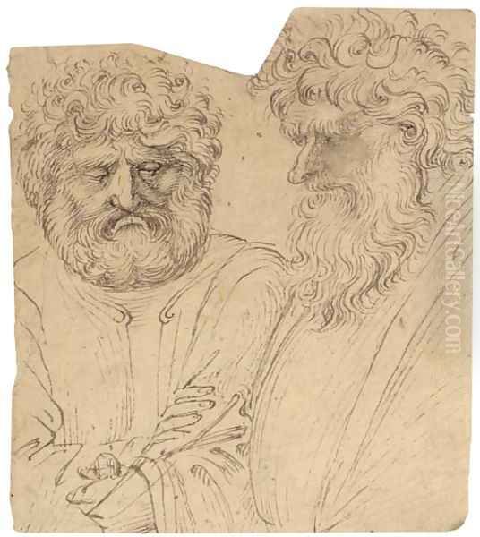 Two heavily bearded men, half-length - view 1