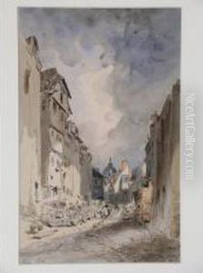 Rue Anime A Wurtzbourg by Gaston-Marie-Anatole Roullet