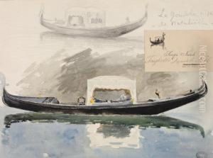 La Gondole A Venise by Gaston-Marie-Anatole Roullet