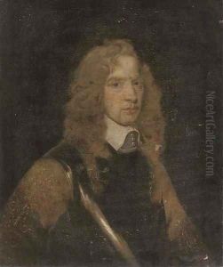 Portrait of a gentleman, bust-length, wearing a breast plate