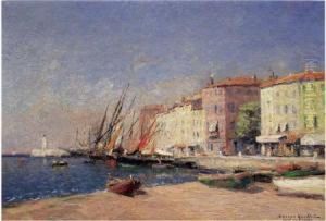 Port De Cannes by Gaston-Marie-Anatole Roullet