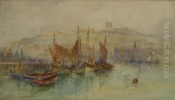 Fishing Boats Moored At Dock End Whitby - view 1