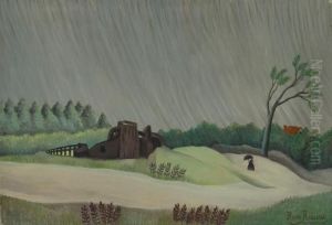 Un Matin De Pluie by Henri Julien Rousseau