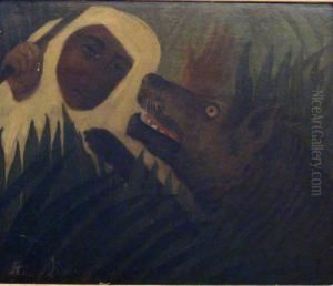 L'homme Et Le Tigre by Henri Julien Rousseau
