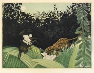 La Chasse Au Tigre by Henri Julien Rousseau